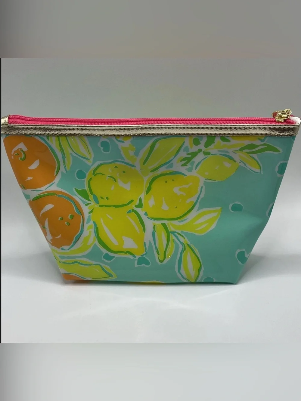 Lilly Pulitzer for Estée Lauder Citrus Print Cosmetic Bag, EUC